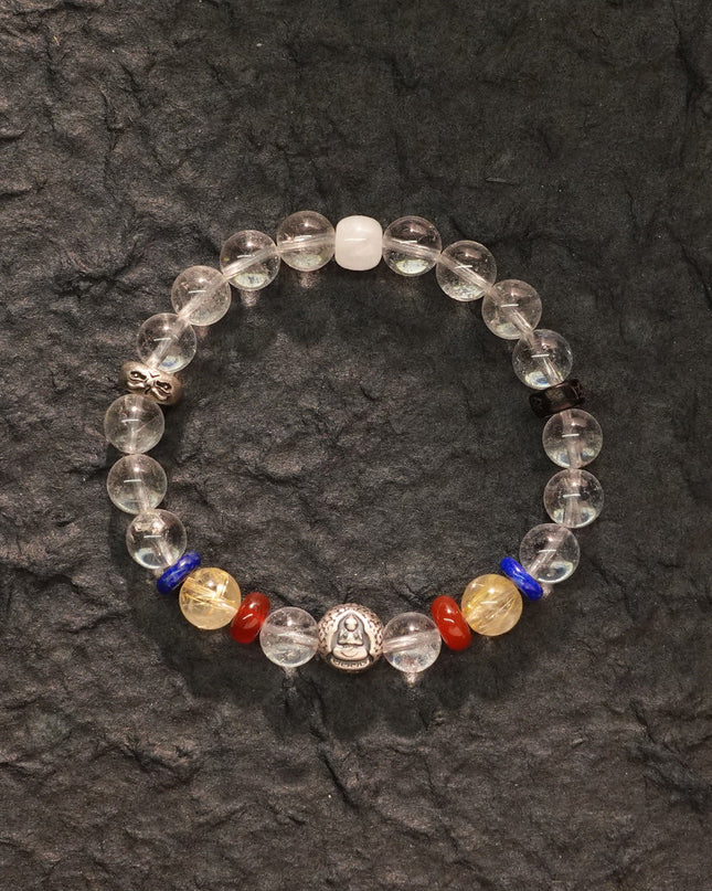 Wisdom Healing Vairocana Clear Quartz Buddha Bracelet
