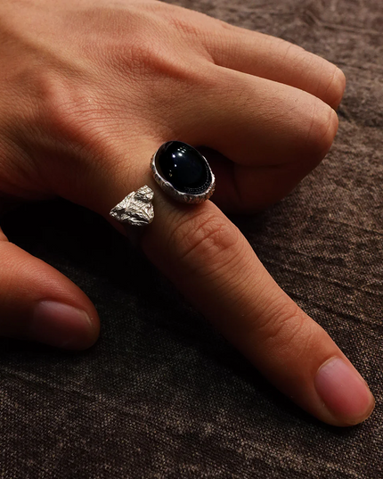KAILASH ENERGY Chakra Awakening Ring Seven Chakra Gemstone Sterling Silver Adjustable