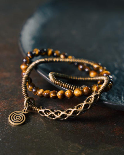 Radiant Fortune Tiger Eye Wrap Bracelet