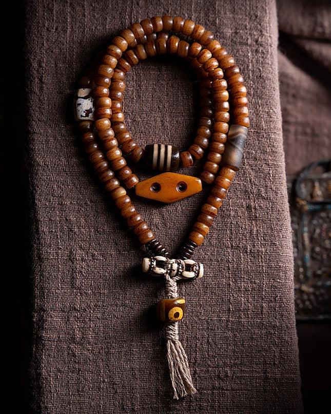 Kailash Energy Guardian Blessings Yak Bone Necklace