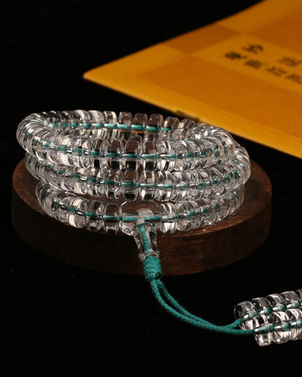 Vital Essence Clear Quartz Mala – Healing & Energy Bracelet