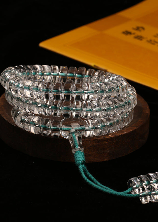 Vital Essence Clear Quartz Mala – Healing & Energy Bracelet