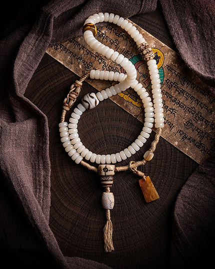 Yak Bone and Agate Success Bracelet | Wealth, Success  Serenity Talisman