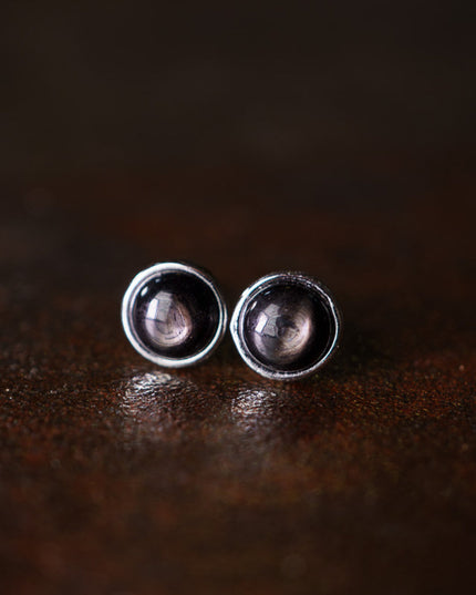 Golden Fortune Sunstone Earrings – Handmade Sterling Silver
