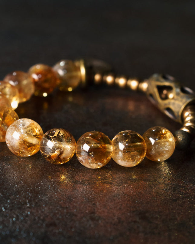 Solar Fortune Citrine Bracelet – Radiate Wealth & Energy