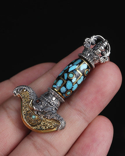 【Unique Item】Rotating Capricorn Vajra Yue Knife Tianzu Pendant