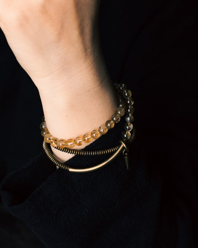 Gold Prosperity Citrine Wrap Bracelet – Energy & Abundance