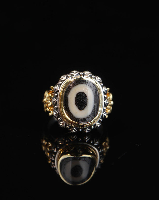 【Unique Item】Harmonious Interpersonal Relationships Dzi Bead Ring