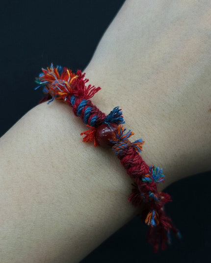 Tibetan Love Bracelet - Handwoven Cotton Wristband with Vibrant Energy