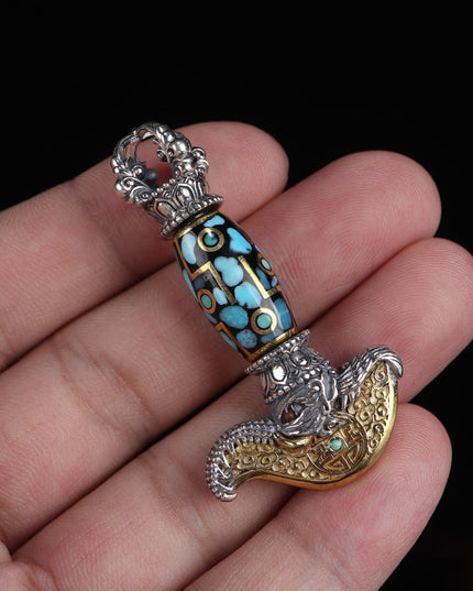 【Unique Item】Rotating Capricorn Vajra Yue Knife Tianzu Pendant