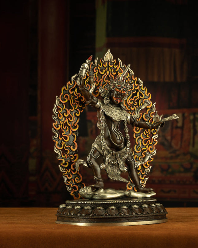 Fierce Protector Goddess Bronze Statue