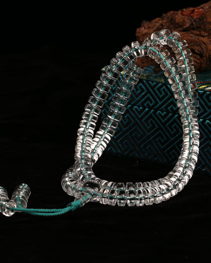 Vital Essence Clear Quartz Mala – Healing & Energy Bracelet