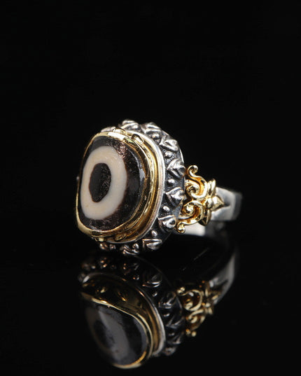 【Unique Item】Harmonious Interpersonal Relationships Dzi Bead Ring