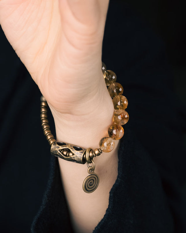 Solar Fortune Citrine Bracelet – Radiate Wealth & Energy