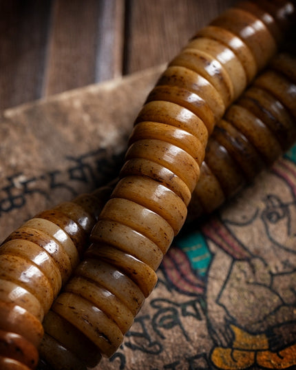 Guardian Yak Bone Protection 108 Mala Beads - Handcrafted Energy Talisman