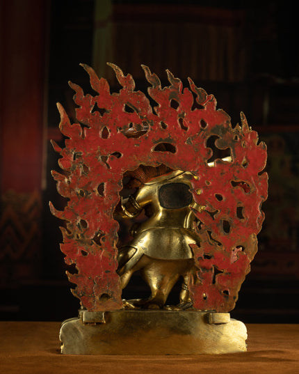 Angry Guru Padmasambhava Mahakala Statue for Spiritual Protection and Power