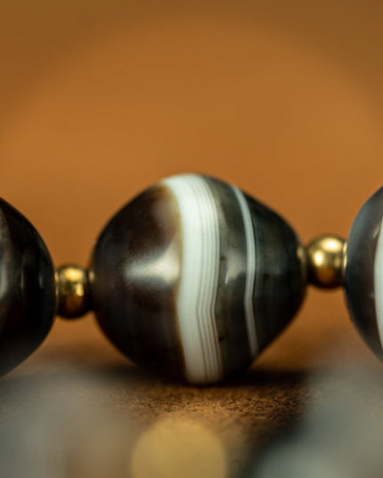 Healing Buddha Dzi Bead Bracelet for Spiritual Wellness & Protection