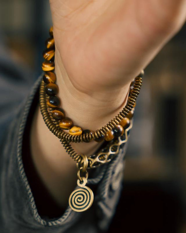 Radiant Fortune Tiger Eye Wrap Bracelet