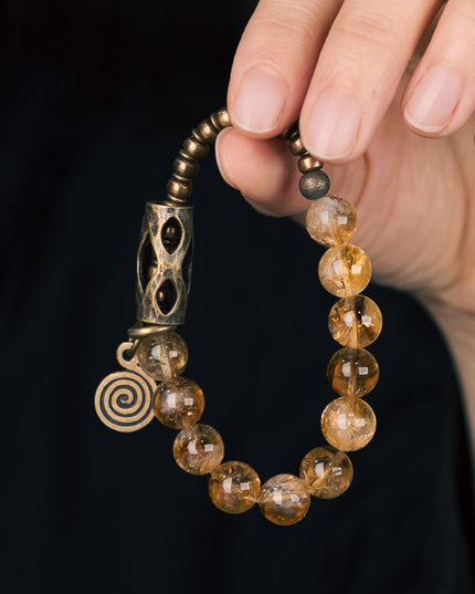 Solar Fortune Citrine Bracelet – Radiate Wealth & Energy