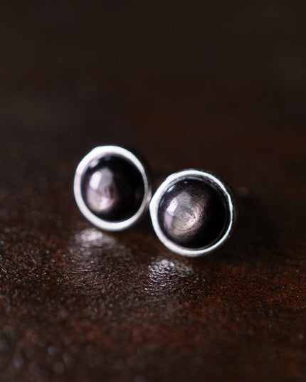 Golden Fortune Sunstone Earrings – Handmade Sterling Silver