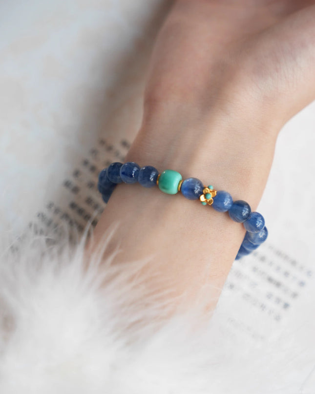 Guardian of Serenity Kyanite and Turquoise Bracelet