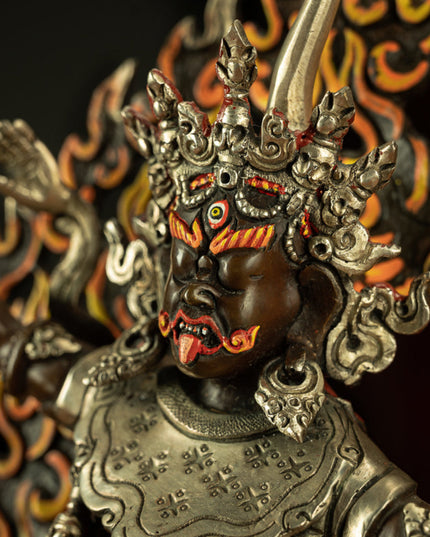 Fierce Protector Goddess Bronze Statue