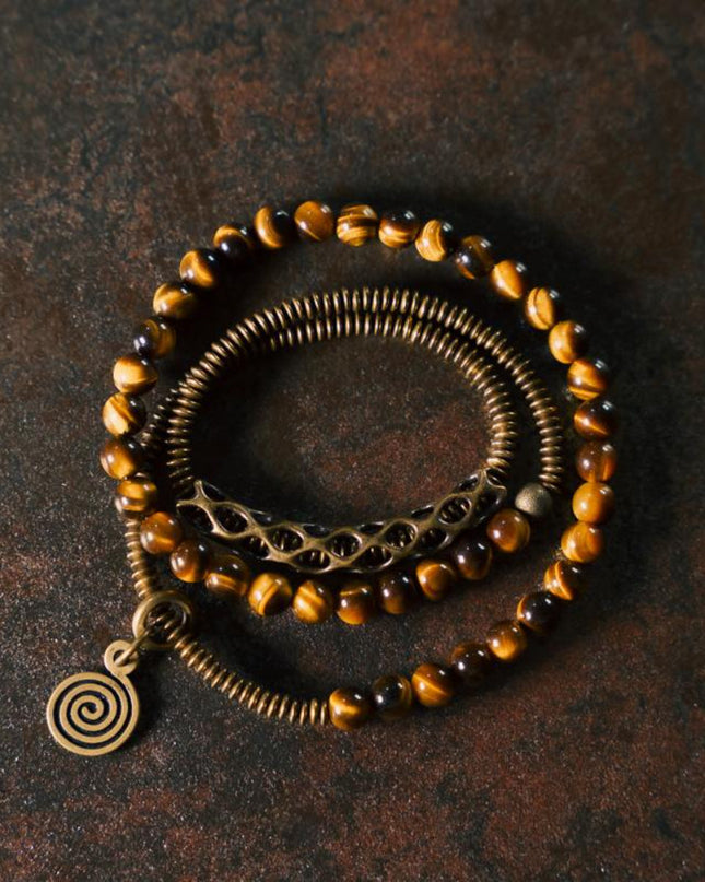 Radiant Fortune Tiger Eye Wrap Bracelet