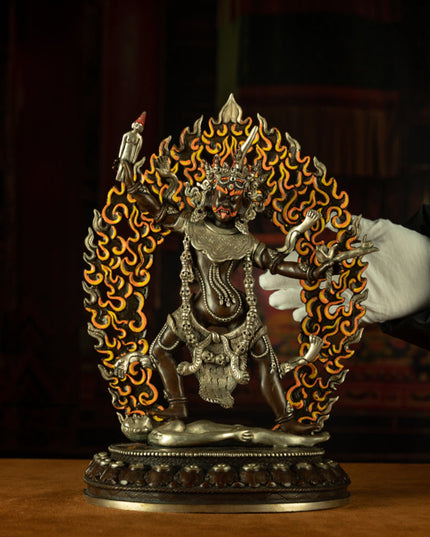 Fierce Protector Goddess Bronze Statue