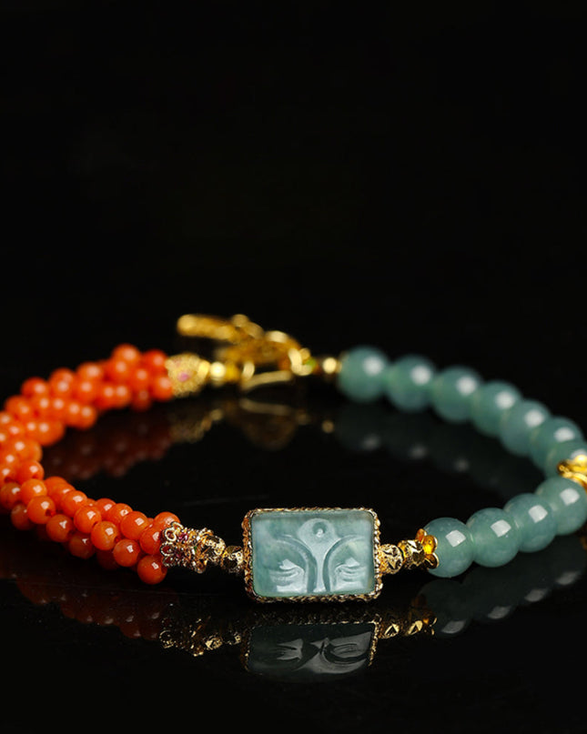 Jade Serenity and Fortune Bracelet