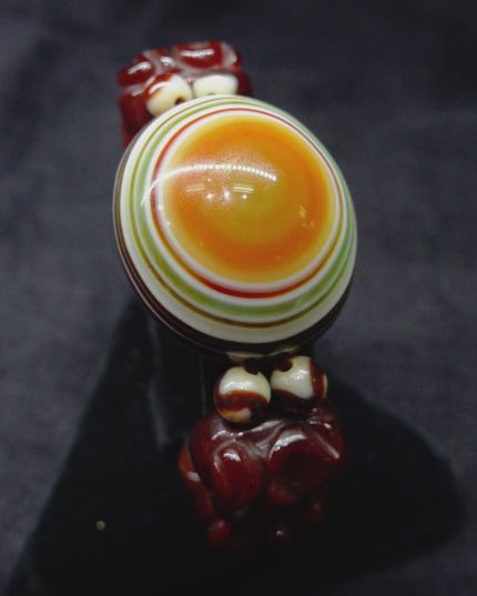 【Unique Item】God of Wealth Mantra Rainbow Dzi Bead Bracelet