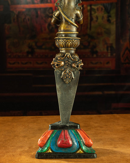 Qing Dynasty Vajira Of The Mahakala Dharma Protector Copper  Sakya Monastery