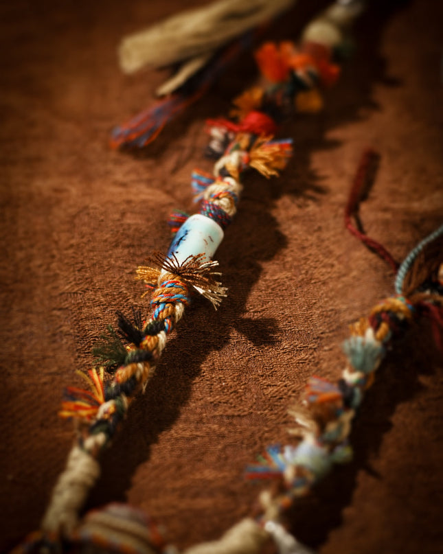 Tibetan Quartz & Clear Quartz Handwoven Necklace Clarity & Confidence