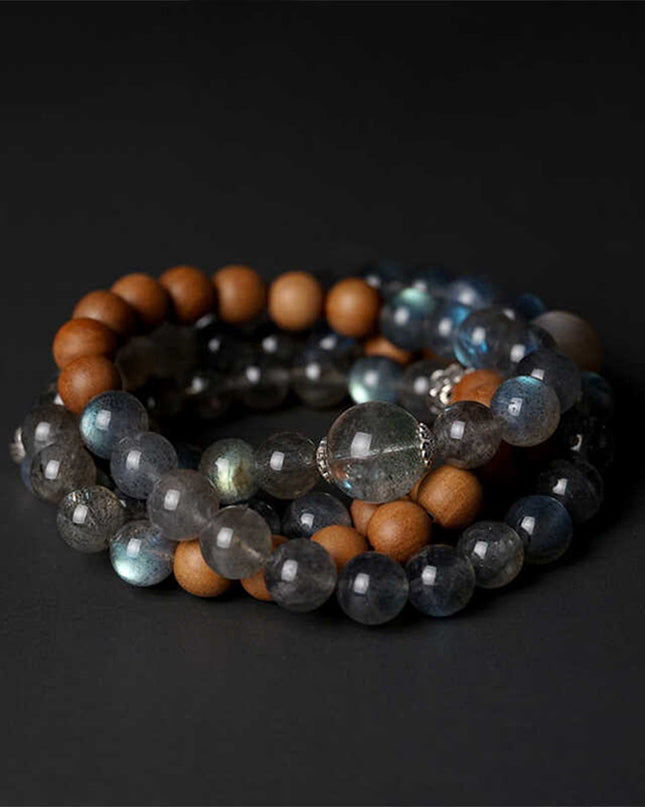 Labradorite and Sandalwood Lucky Energy Bracelet