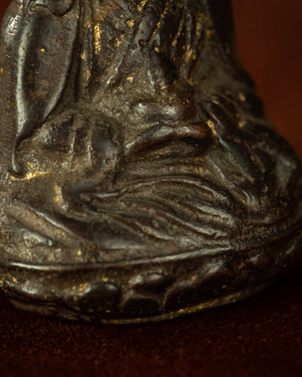 Qing Dynasty Tibetan Antique Statue Padmasambhava Round Sculpture Lima Copper Dzogchen Monastery
