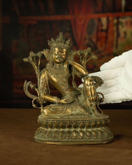 Qing Dynasty Tibetan Antique Statue Thinking Avalokiteshvara Lima Copper Gyirong Lakang Monastery