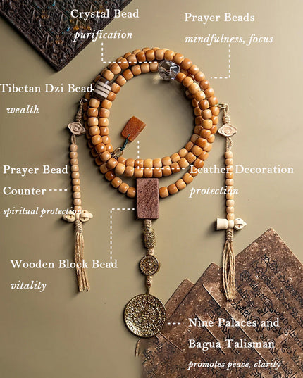 Kailash Energy - Tibetan Prosperity Mala Necklace