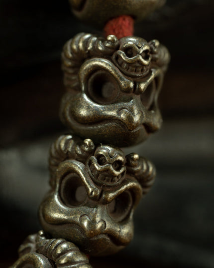 Winged Protector – 19th Century Garuda Vajra Copper Prayer Bracelet