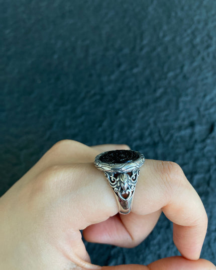 Blood Amber Wealth Ring for prosperity and abundance