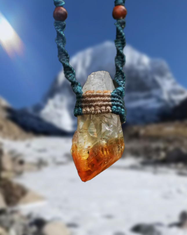 Integrated Wealth Merge Citrine Crystal Pendant