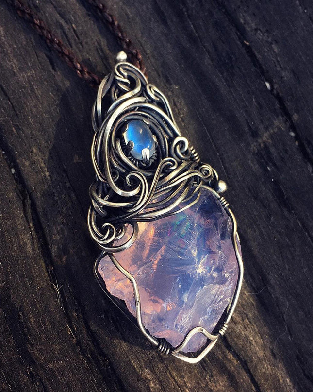 Peace Energy Amethyst Silver Pendants