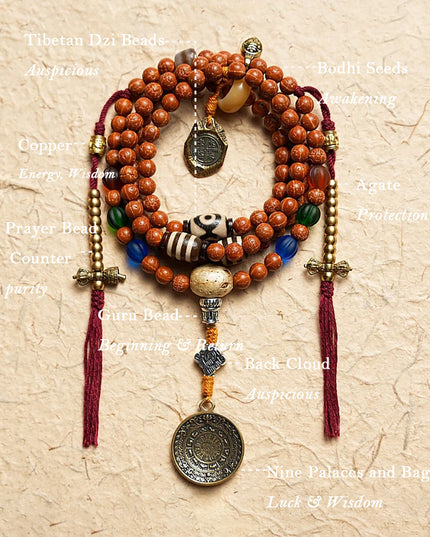 Bodhi Seed and Agate Harmony Bracelet | Wisdom, Peace, and Strong Connections