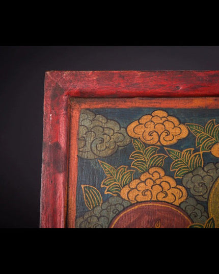 18th Century Three Taras Tibetan Antique Thangka Woodprint Purely Hand-painted