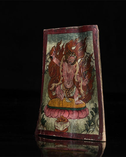 18th Century Vajrapani Tibetan Antique Thangka Purely Hand-painted