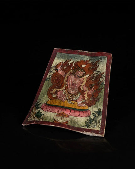 18th Century Vajrapani Tibetan Antique Thangka Purely Hand-painted