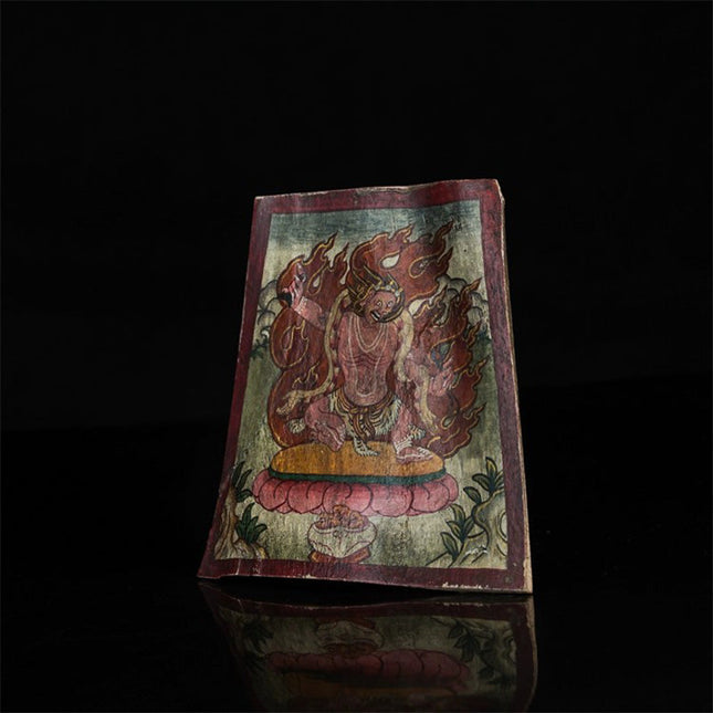 18th Century Vajrapani Tibetan Antique Thangka Purely Hand-painted