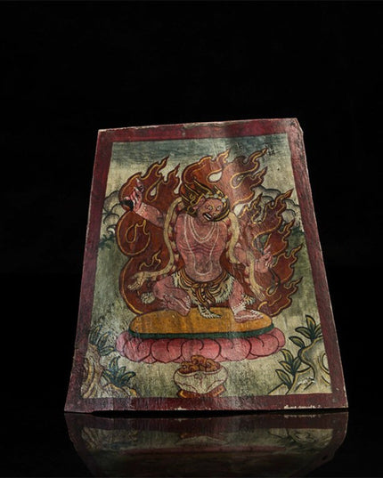 18th Century Vajrapani Tibetan Antique Thangka Purely Hand-painted