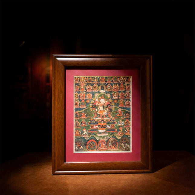 18th Century Vajrasattva Yab-Yum Old Tibetan Antique Thangka Purely Hand-painted