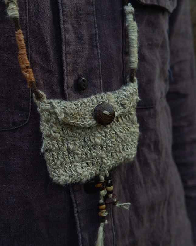 Tranquility Handmade Decorative Pouch with Natural Beads