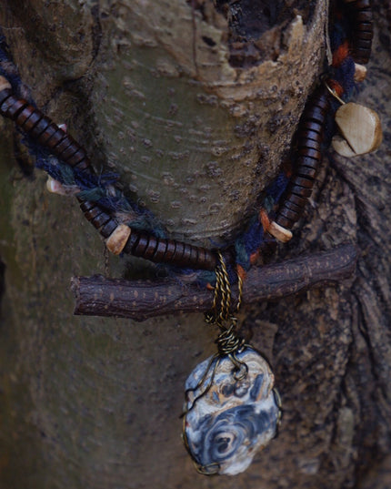 Primal Energy Pendant Necklace with Natural Elements
