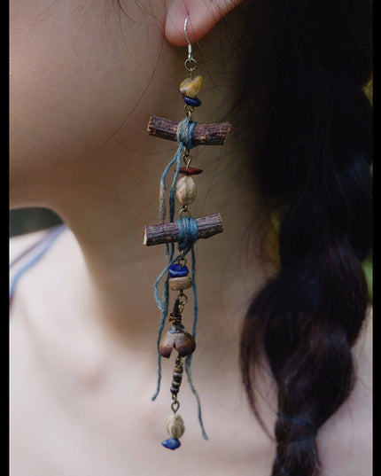 Sacred Guardian Protection Earrings with Natural Jade & Silver
